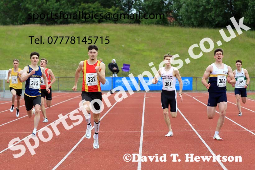Mens under-20s 400 metres, 2022 Northern Senior and Under-20 Champs., Wavertree Athletics Centre, Liverpool. Photo: David T. Hewitson/Sports for All Pics